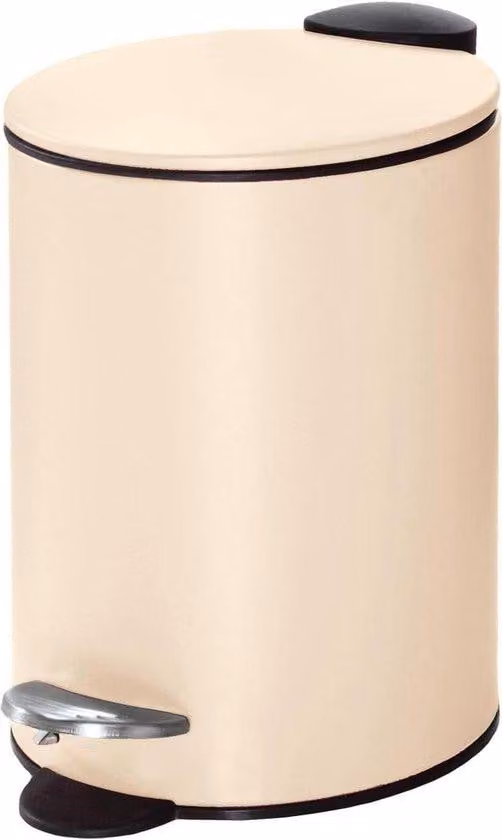 Vaso porta cosmetici color sabbia, 3 litri, metallo