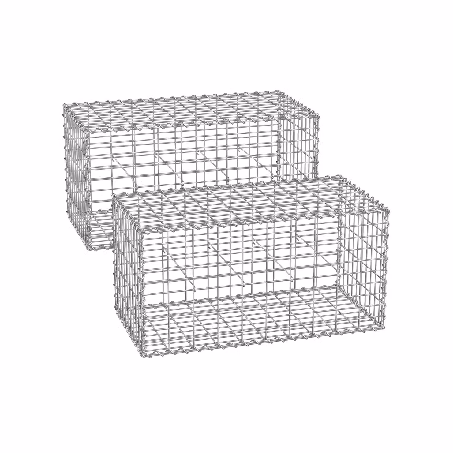 Gabbioni in Metallo Zincato per Decorazioni da Giardino, 2