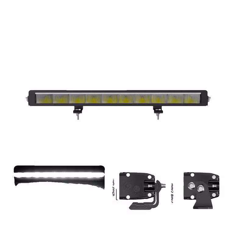 Striscia LED, luce bianca fredda (6500K), montaggio regolabile, 56 cm (22 pollici)