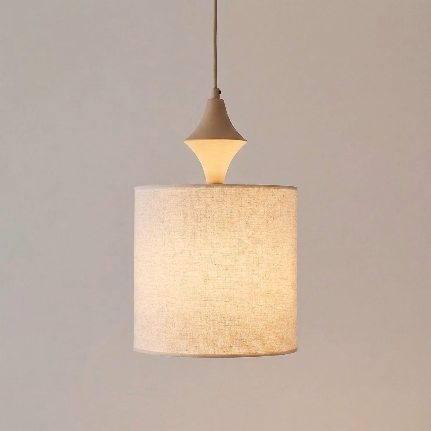 Lampada a sospensione Amura TK Lighting, dimmerabile, Crema / Ambra, Soggiorno / Sala da pranzo, Tessuto / Stoffa / Seta, Moderno, Lampada a sospensione