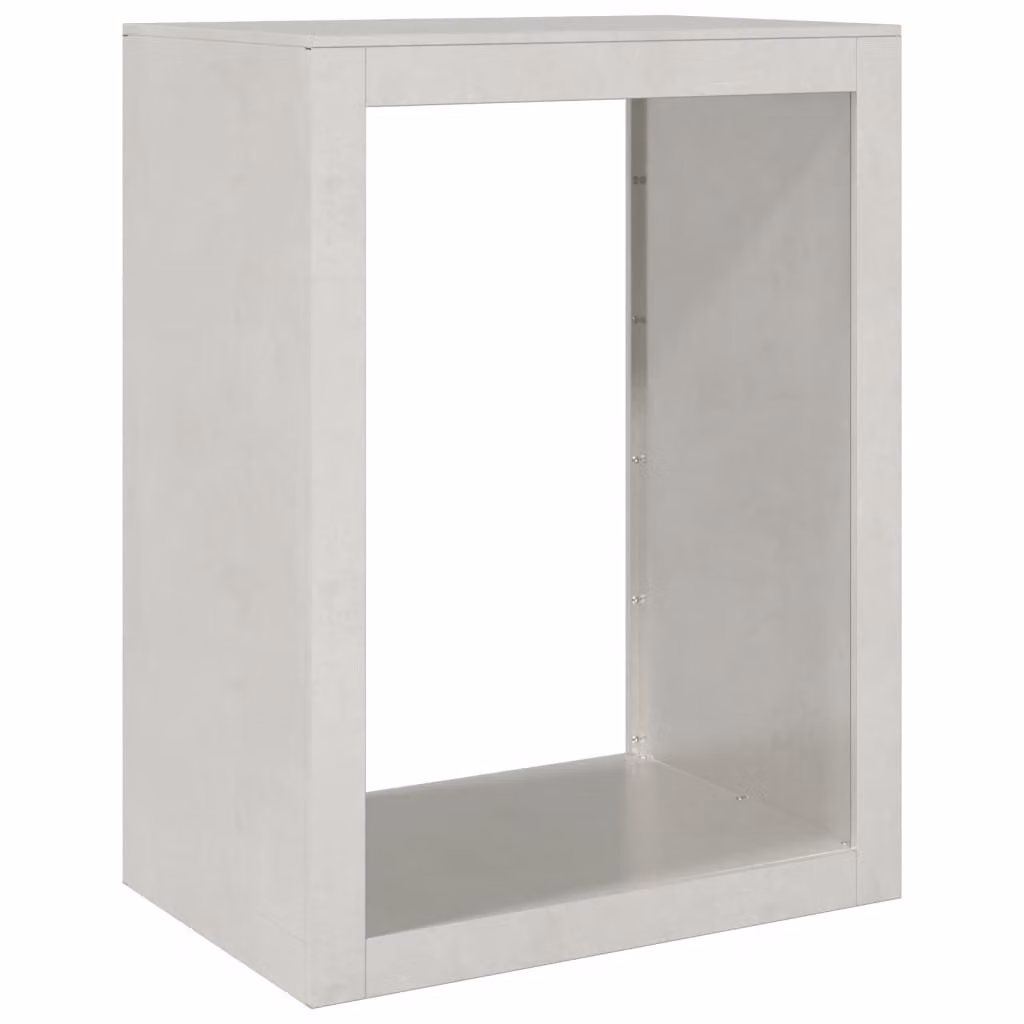 Rastrelliera per Legna da Ardere 60x40x80 cm in Acciaio Inox