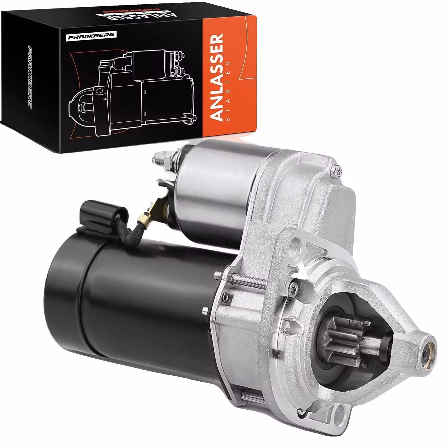 Motorino di avviamento, 1,1 kW, 12 V, 9 denti, 2 viti di montaggio, rotazione sinistra