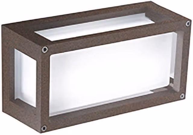 Lampada da Parete e Soffitto LED Zafferano Marrone con Luce Calda 3000K, Design Moderno in Alluminio e Vetro, Grado di Protezione IP54 per Uso Indoor e Outdoor