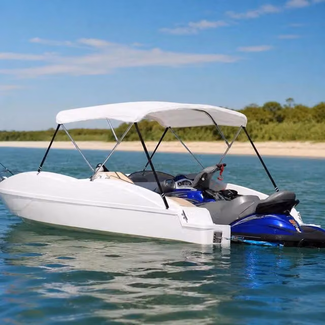 3-Bow Bimini Top White 183x160x137 Cm