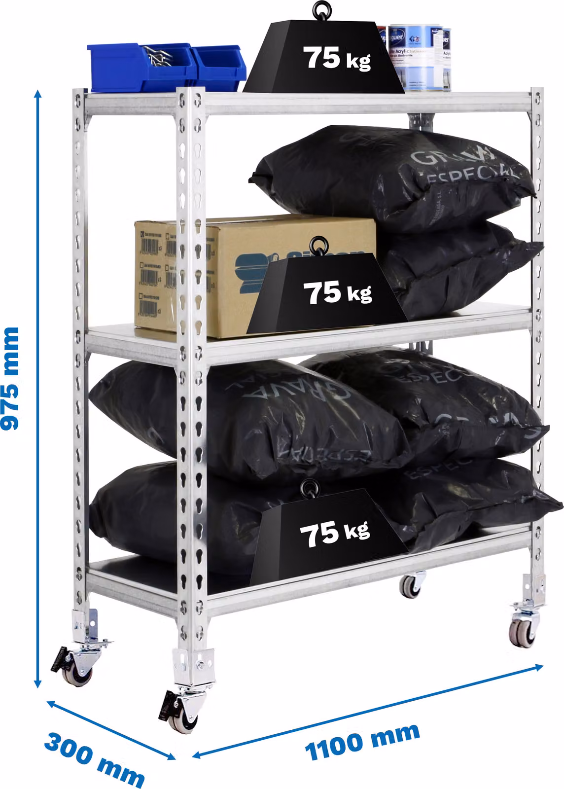SIMONCLICK MOBILE SUPERPLUS 3/300 900 GAL/GAL scaffalatura in metallo