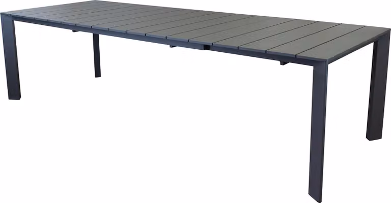 Milani Home - tavolo da giardino allungabile, alluminio, 8 posti, antracite, piano 165/215 x 85 cm