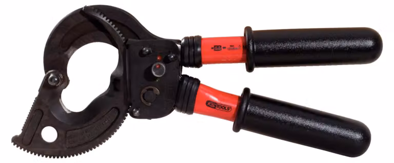 KS TOOLS Cesoie per cavi a cricchetto con isolamento protettivo 530 mm - 117.1249