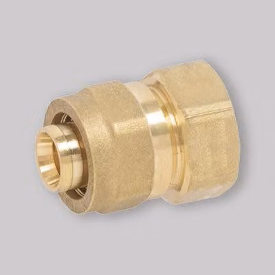 RACCORDO DIRITTO FEMMINA A COMPRESSIONE PER TUBO MULTISTRATO APE 1" x Ø32 (3,0) mm