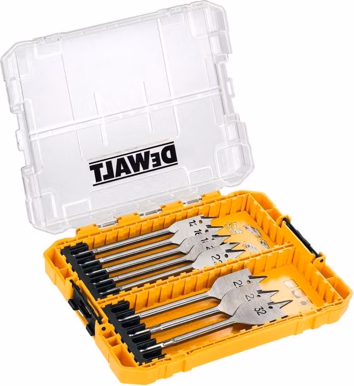 Flat wood drill bit set, DeWALT, 8 pcs
