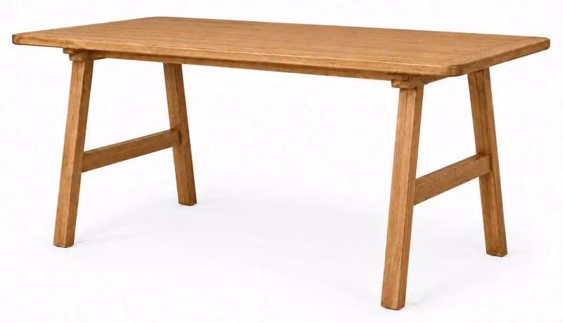 Tavolo da giardino moderno, tavolo da pranzo, colore marrone, legno, design, adatto per terrazza