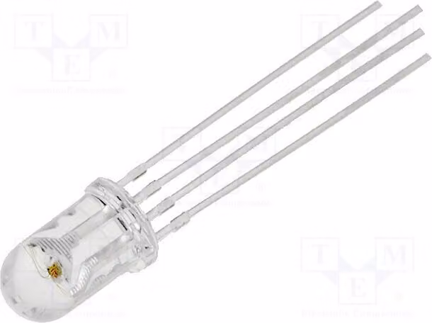 1 LED tricolore (rosso/verde/giallo) da 5 mm, 4200÷5800 mcd, modello OSTDMC5B61A