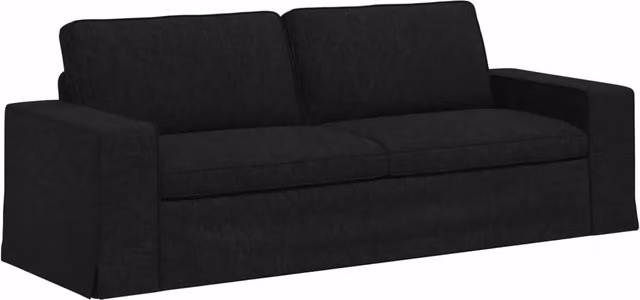Divano | Divano da soggiorno | Sofa Nero 222 x 80 x 82 cm Tessuto