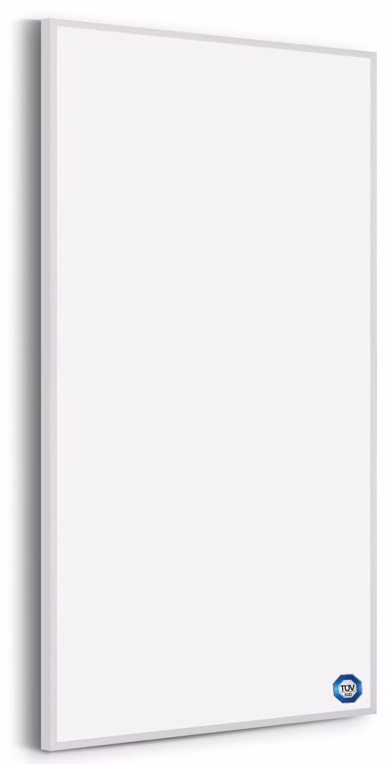 Riscaldamento a infrarossi da parete - Potenza: 1000 W - Stufa elettrica - Adatto per ambienti da 10-15 m² - Colore: bianco