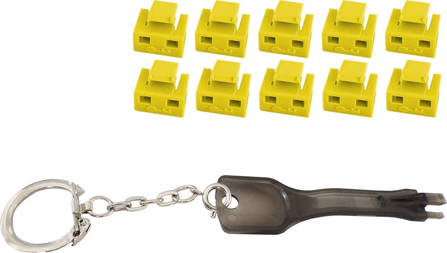 shiverpeaks BS08-01032 shiverpeaks Blocco per porta RJ45 con chiave, giallo