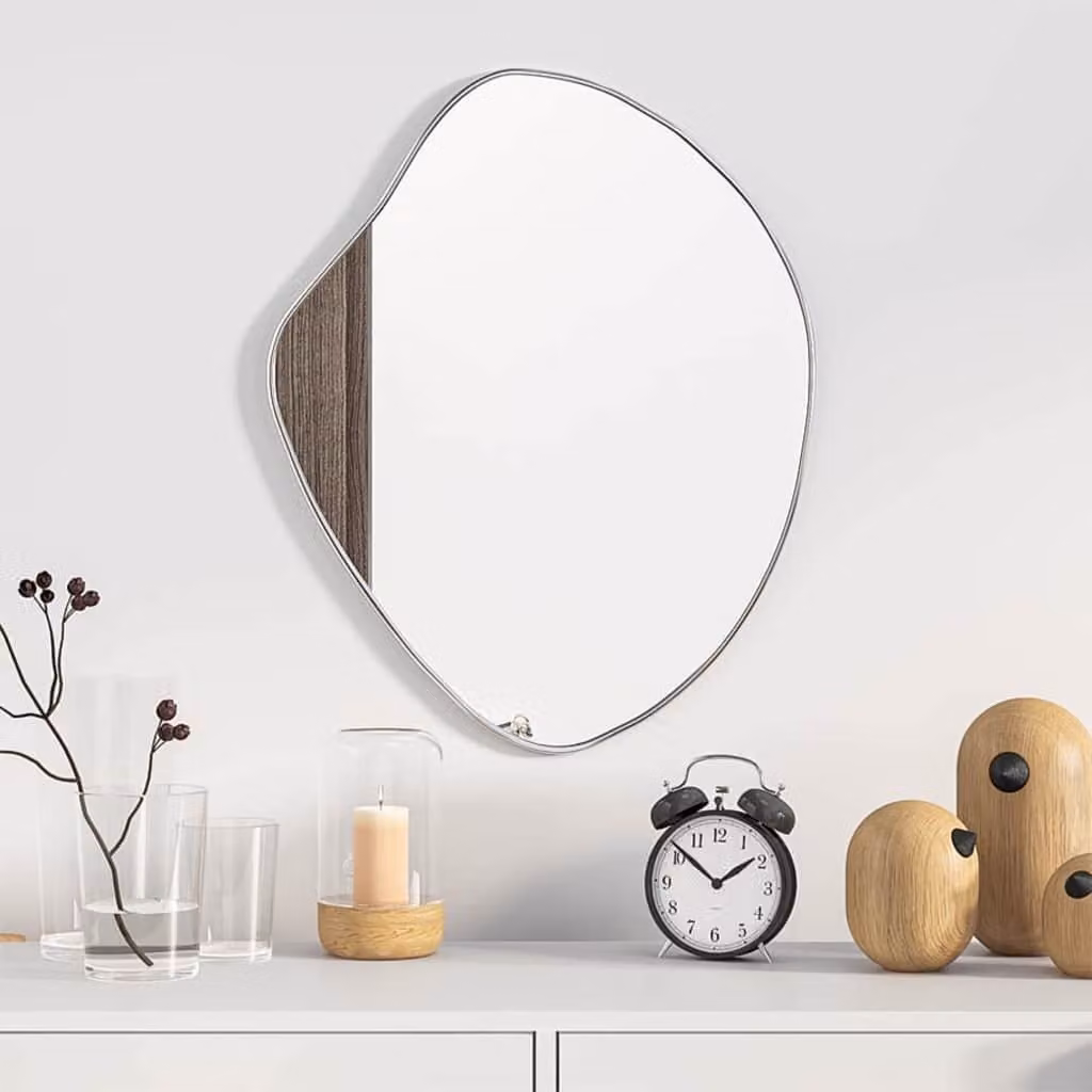 Specchio da parete rettangolare vidaXL Argento L: 50 cm, H: 40 cm