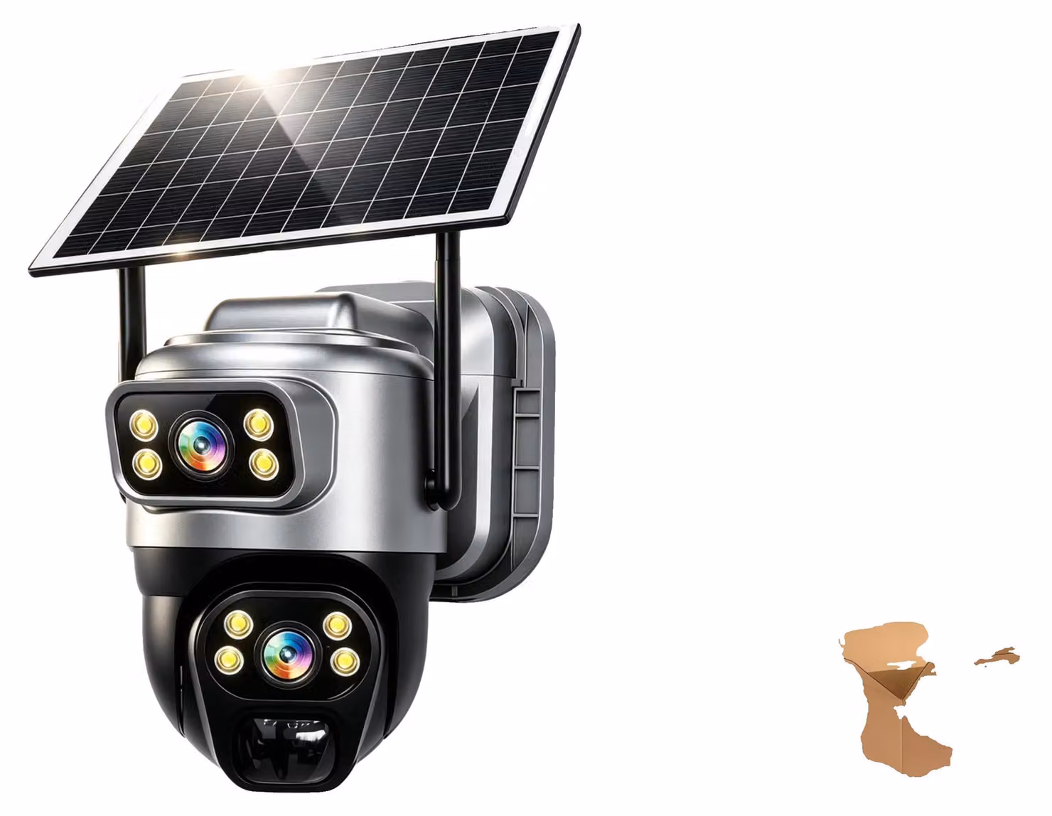 Telecamera di sicurezza, riconoscimento facciale tramite intelligenza artificiale, visione notturna, telecamera 4G senza necessità di scheda SIM