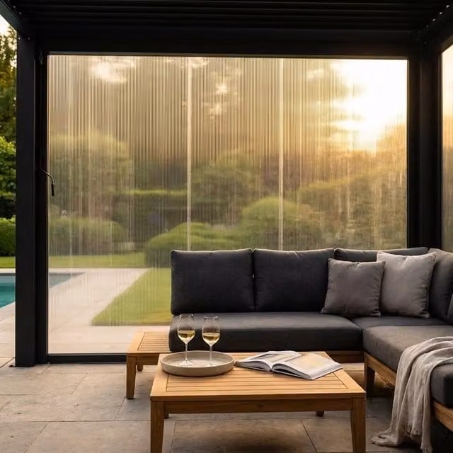 Laterale per pergola biocliamatica in PVC - TONY
