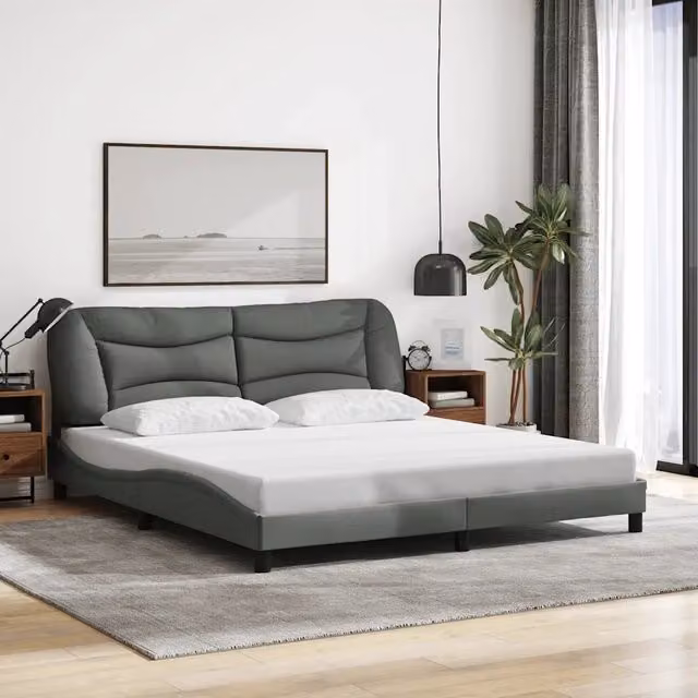 Giroletto senza materasso Hvar vidaXL Grigio L/P: 180 x 200 cm – 1