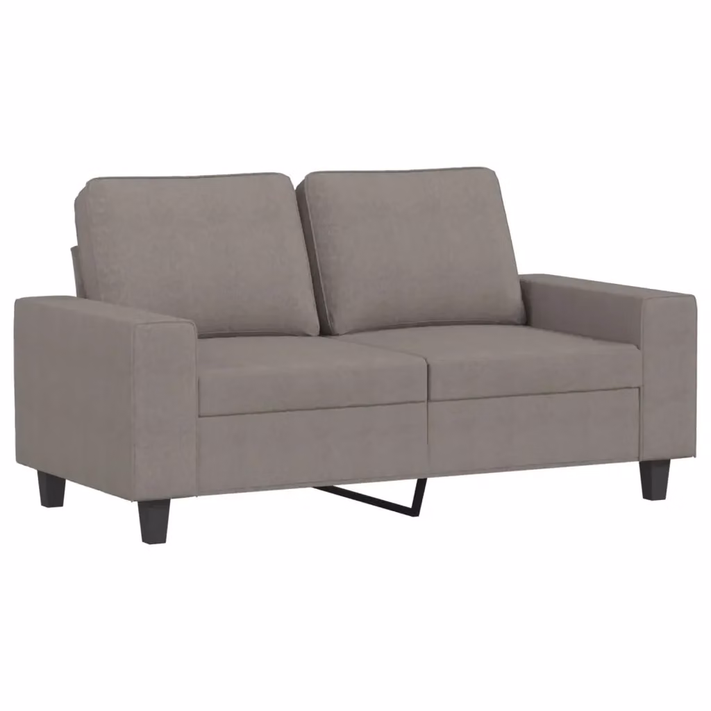 Divano a 2 posti moderno vidaXL in tessuto beige e grigio con struttura in metallo L: 154 cm, P: 77 cm, H: 80 cm – 2