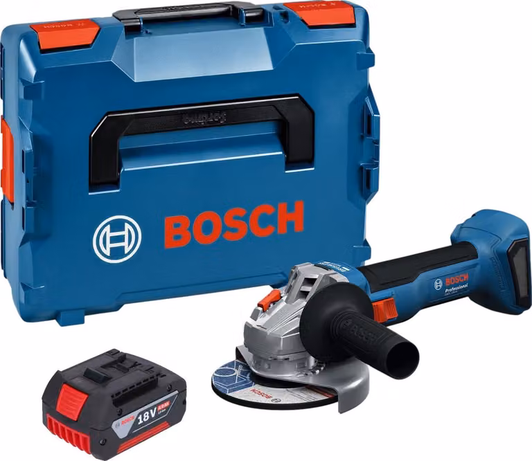 Bosch GWS 18V-8 Professional Smerigliatrice angolare a batteria 18 V 125 mm Brushless + 1x batteria 4,0 Ah + L Boxx - senza caricabatteria