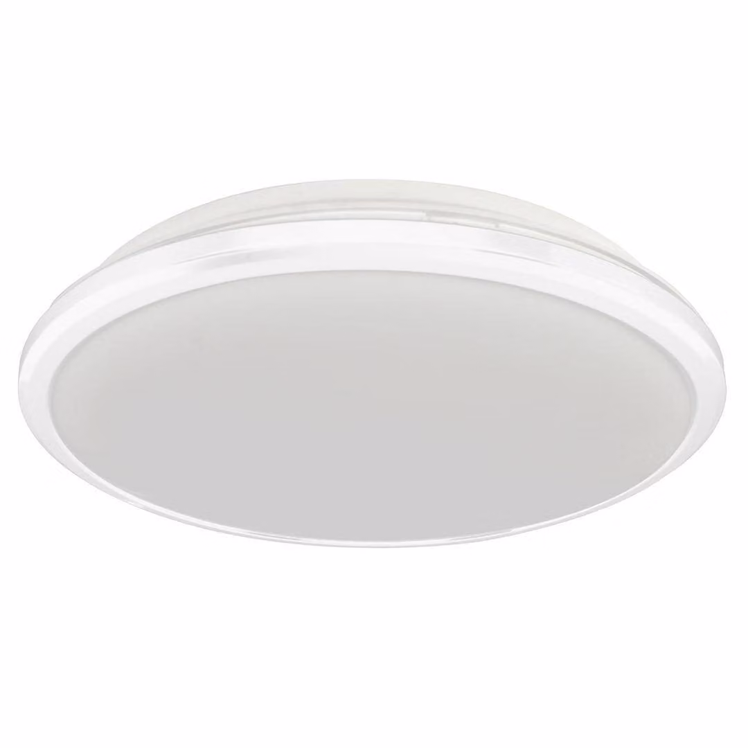 Plafoniera LED rotonda TERMA bianca 28W, luce bianca neutra 1960 lm, plastica, dimensioni: 4x36x36 cm, IP44, Milagro