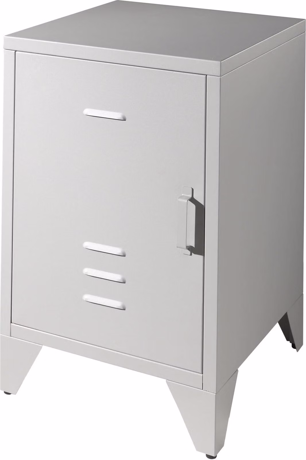 Comodino Kay 40x40x60 Design industriale in metallo grigio