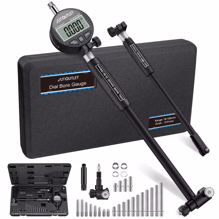 Solidchoice - Misuratore digitale per foratura, da 18 a 160 mm, con 23 sonde