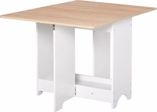 Tavolino da salotto pieghevole Minimal in legno bianco