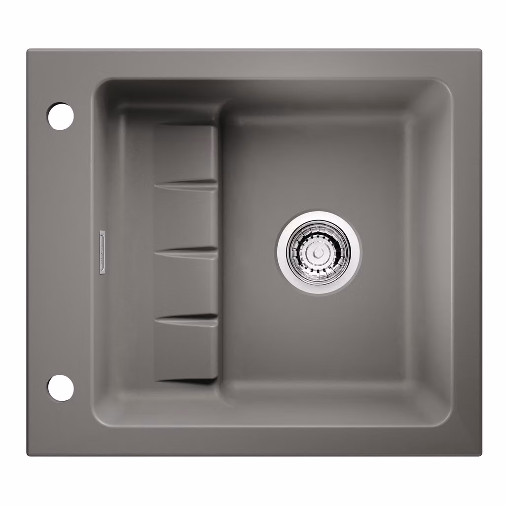 NABER 1091004 Lavello da incasso PickUP E con miscelatore girevole Premium, a partire da 600 mm di larghezza del mobile, Vetroceramica, lava