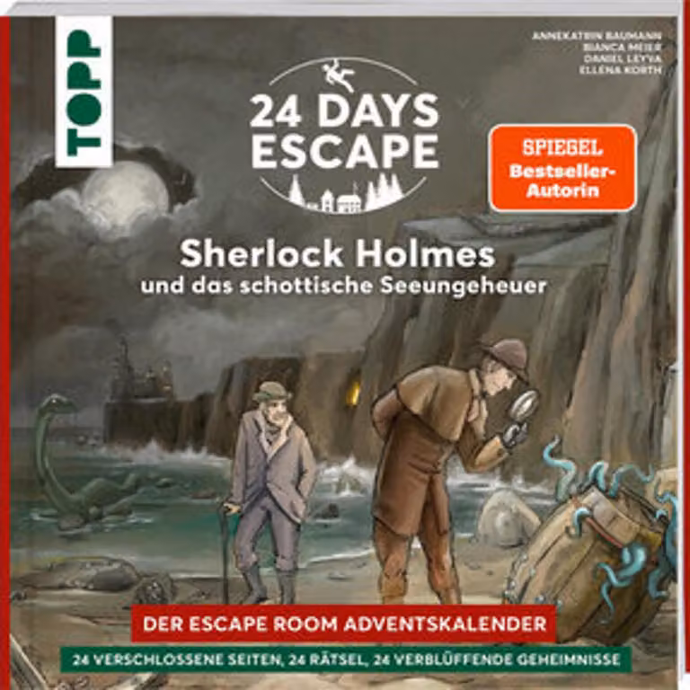 24 GIORNI DI FUGA - Il Calendario dell'Avvento della Escape Room: Sherlock Holmes e il mostro marino scozzese: Sherlock Holmes nella sua nuova avventura su 24 pagine doppie chiuse