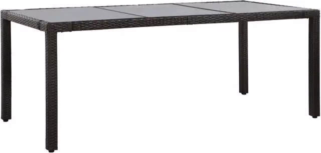Set da Pranzo da Giardino 9 pz in Polyrattan Nero 44086