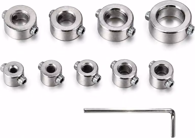 Set di anelli di profondità per trapano, 9 pezzi, da 3 a 12 mm, per lavori in legno
