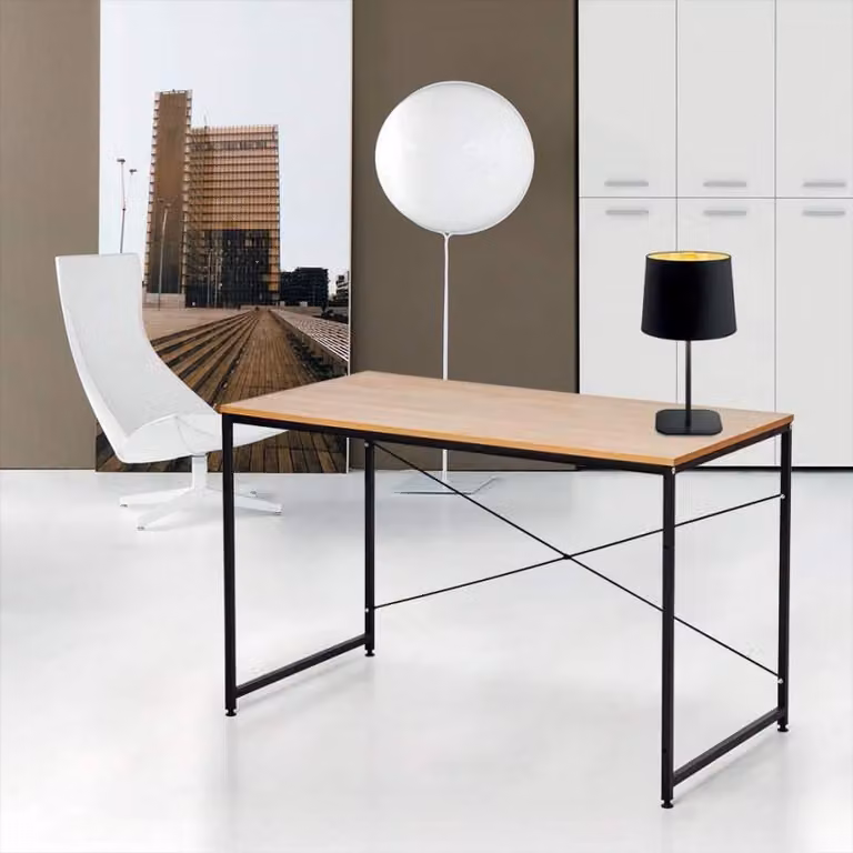 Tavolo da lavoro industriale Wootop legno acciaio inox struttura in metallo 150 X 60