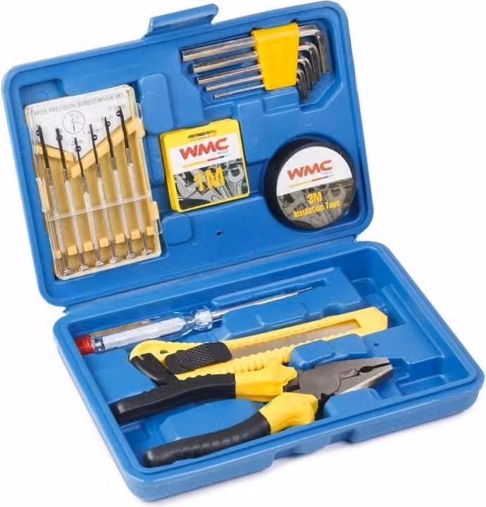 set di utensili da 17 pezzi. Pinze combinate e cacciavite a Esagono.