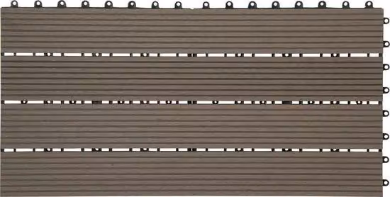 Set di Paving per Giardino Kliksysteem - 6 pezzi - Resistente al Tempo e Solido - Tegola per Giardino, Paving per Giardino - 30x60 cm - Koffie