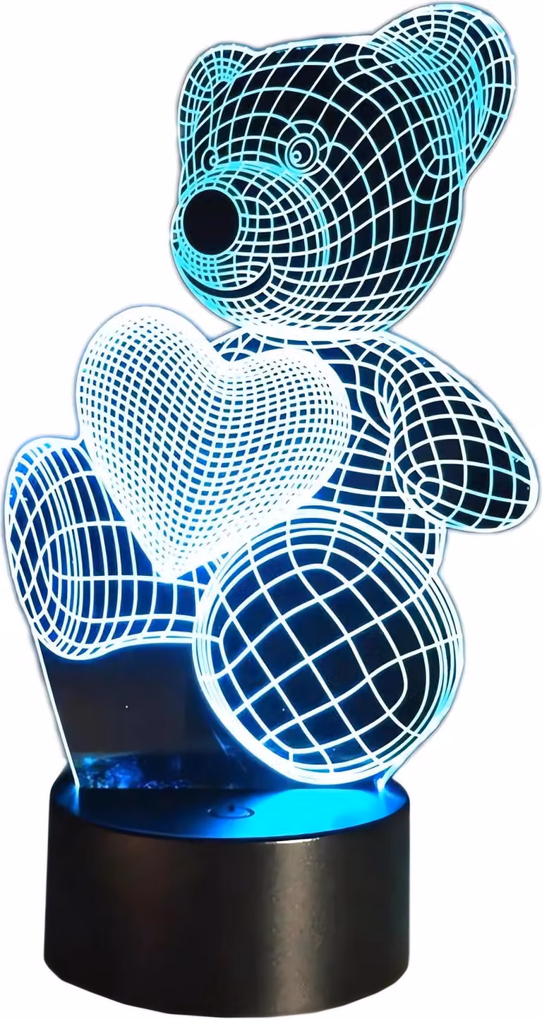 APT ZD98J Lampada notturna LED RGB orsetto 3D