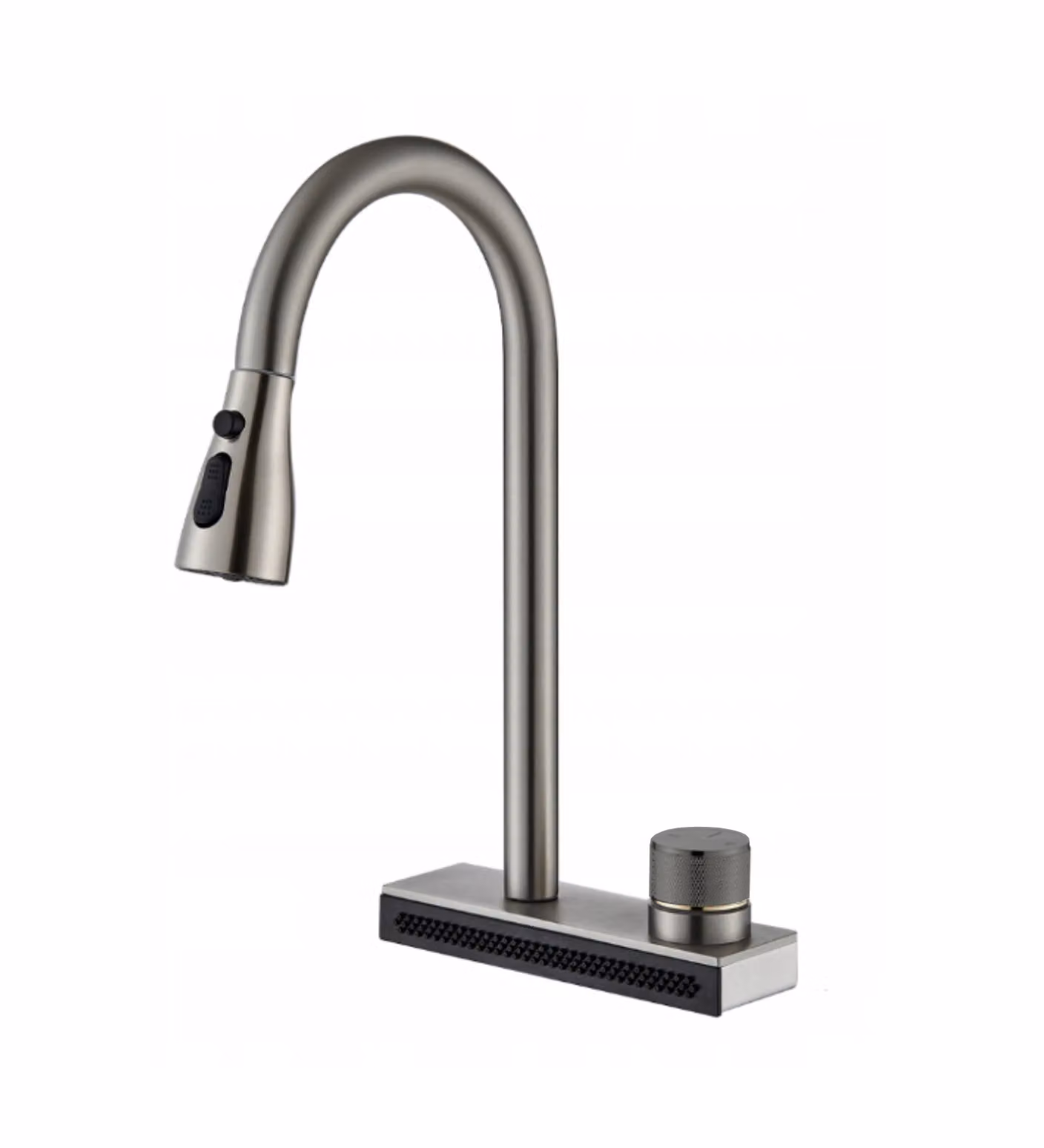Rubinetto a cascata con testa estraibile Grigio