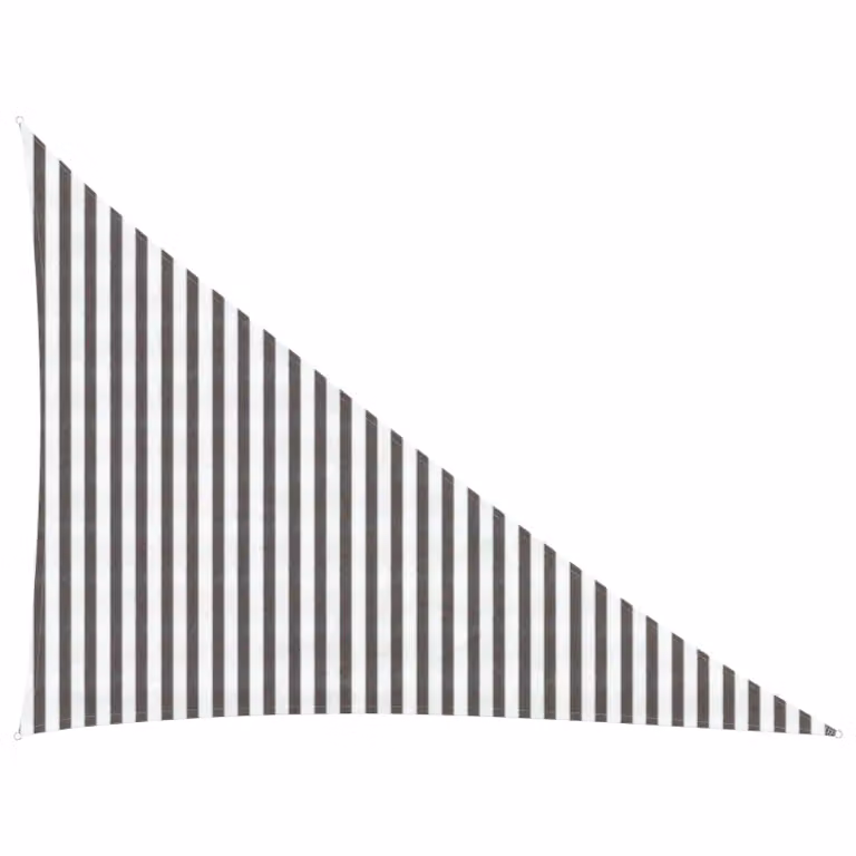 Telo Ombra Triangolare vidaXL in HDPE Grigio Chiaro e Bianco L/P/H: 3 x 4 x 5 m