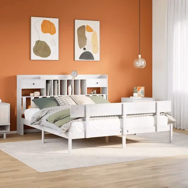 Giroletto con Libreria senza Materasso 180x200 cm in Legno Pino 3321841