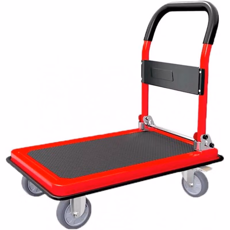 eCa AT01 Carrello da trasporto pieghevole, 300 kg, rosso