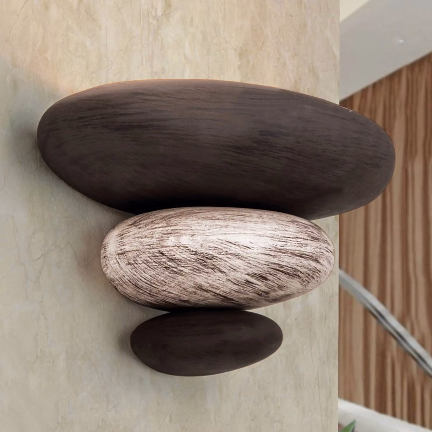 ORION Applique da parete LITICA, dimmerabile, Marrone / Ruggine, Soggiorno / Sala da pranzo, Ceramica, Moderno, Applique