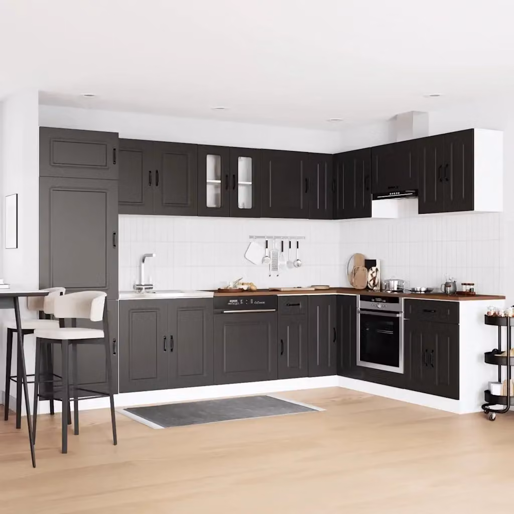 Pensile da cucina Kalmar nero con ante a battente L/P/H: 80 x 46 x 81,5 cm