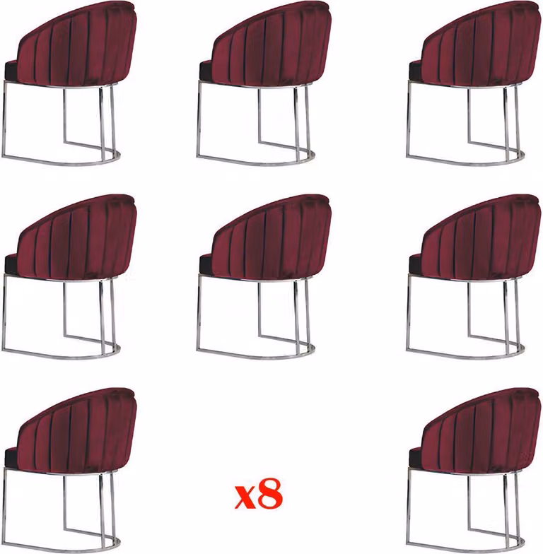 Garnitur Stühle Polster Lehn Design Holz Gruppe Ess Zimmer 8x Stuhl Set Sitz