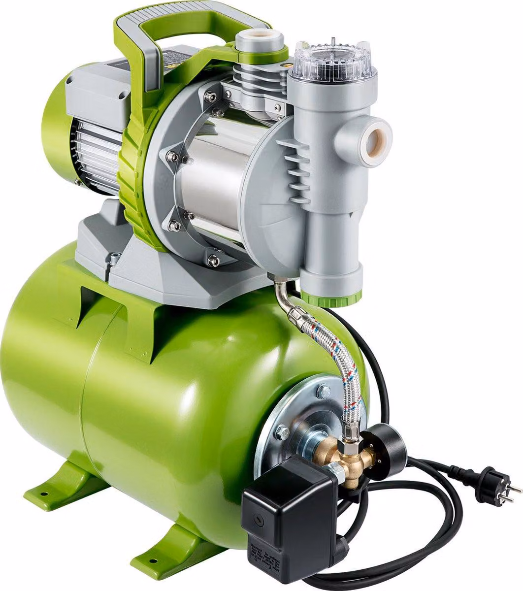Pompa per giardino – Potente pompa per irrigazione da 1300W – Portata massima di 4200 litri/ora – Corpo pompa in acciaio inossidabile con prefiltro