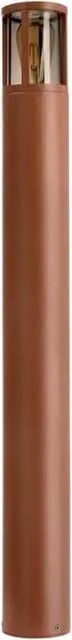 Lampione da esterno PLANETITALY FACADO II ROUND in metallo color marrone con diffusore in vetro trasparente, impermeabile IP65, con palo da 100 cm e attacco E27 – 1
