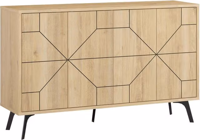 Credenza in legno "Dune" - 123 x 35 x 62 cm - Beige