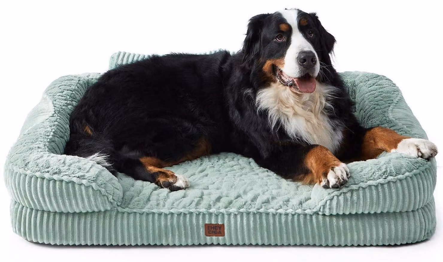 Cuccia ortopedica per cani, taglia grande, 114x89x20 cm, colore verde giada