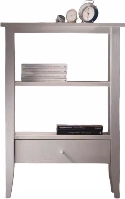 Consolle shabby chic in legno massello di Mobili2g con 1 cassetto, colore grigio, L: 60 cm, P: 30 cm, H: 85 cm – 2