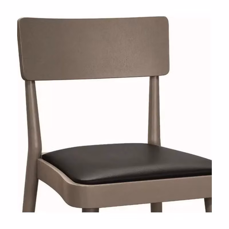 Set di 2 sedie moderne Mobili 2G in legno tortora con seduta in ecopelle nera L: 48 cm, P: 45,5 cm, H: 79 cm – 3