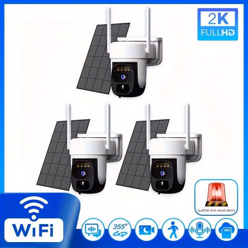 Telecamera di sicurezza wireless per esterni con sistema Wi-Fi a 360 gradi e risoluzione 3MP